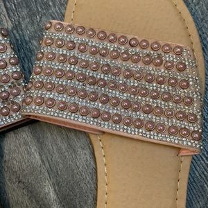Sparkle slide on sandals